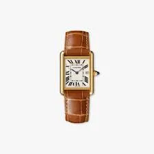 CARTIER TANK-STYLE ELEGANCE Brown leather belt